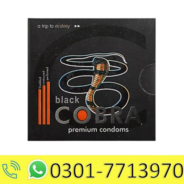 Black Cobra Premium Condoms in Pakistan