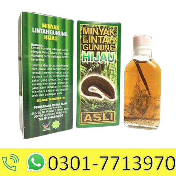 Minyak Lintah Gunung Hijau Oil in Pakistan