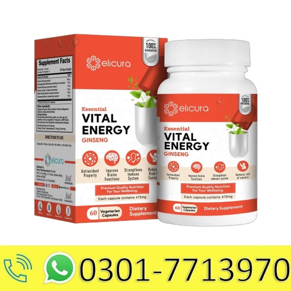 Elicura Vital Energy Capsule in Pakistan